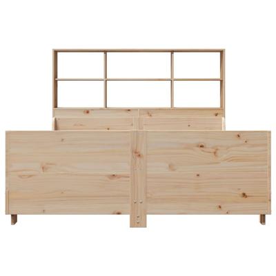 Bed met boekenkast zonder matras massief hout 160x200 cm - thumbnail