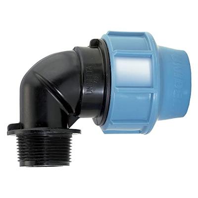 Draadknie 90gr voor PE/tyleen - 32mm x 1 buitendraad - 16 bar