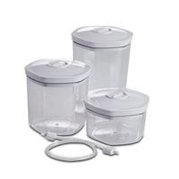 Solis 92278 Vacuüm Bewaar Container Set 3 Stuks Wit/Transparant - thumbnail
