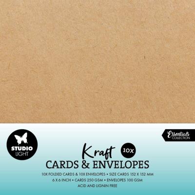 Studio Light • cards & envelopes kraft 15,24x15,24cm