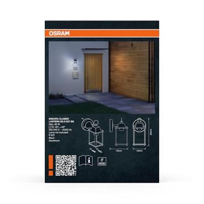 OSRAM HOMELIGHTING ENDURA Classic Lantern Square S E27 4099854447440 LED-buitenlamp (wand) OSRAM HOMELIGHTING ENDURA Classic Lantern Square S E27 4099854447440 LED-buitenlamp (wand)