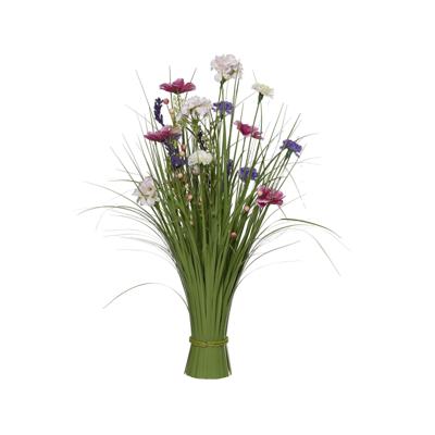 Kunstgras everlands met bloemen 70cm assorti Kunstgras everlands met bloemen 70cm assorti
