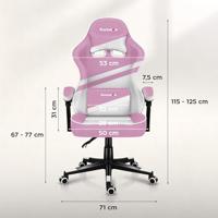 Huzaro Force 4.4 Roze Mesh gamestoel - thumbnail
