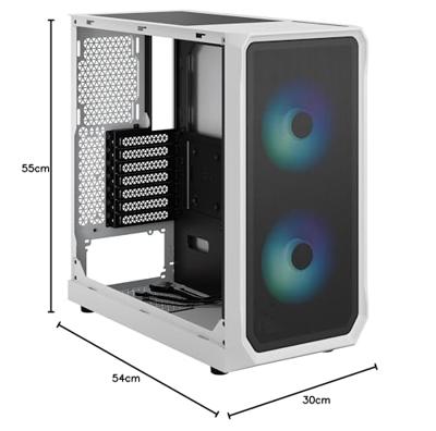 Fractal Design Focus 2 RGB White TG Clear Tint - thumbnail