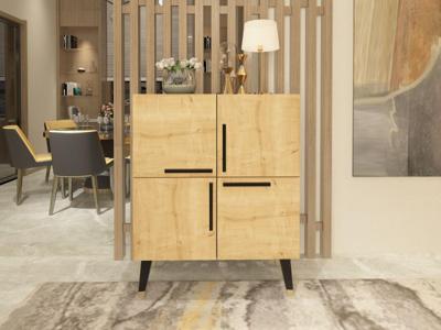 Commode MAQUERO 4 deuren saphire eik