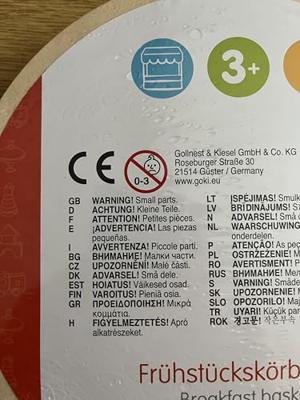 Goki ontbijtmand/picknickset met houten brood