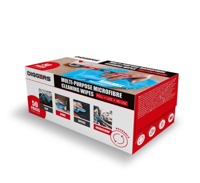 Diggers Microvezeldoeken | 30x30 cm | 50 stuks | Blauw - DIG900 Diggers Microvezeldoeken | 30x30 cm | 50 stuks | Blauw - DIG900