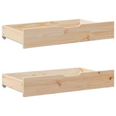 Kinderbedframe met lades 80x200 cm massief grenenhout