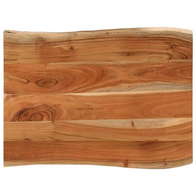 Tafelblad rechthoekig natuurlijke rand 90x60x3,8 cm acaciahout