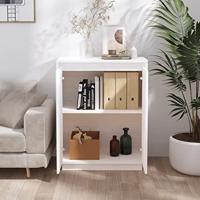 Dressoir 60x34x75 cm massief grenenhout wit - thumbnail