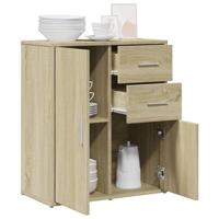 Dressoir 60x31x70 cm bewerkt hout sonoma eikenkleurig - thumbnail