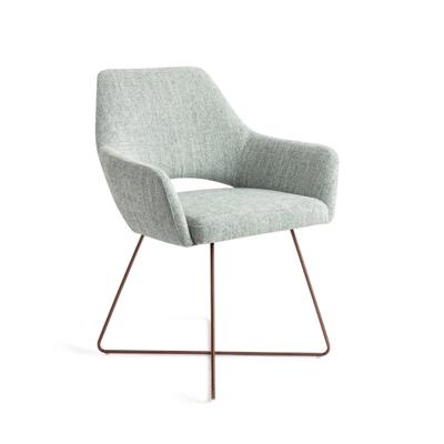 Jesper Home Yanai eetkamerstoel Soft Sage cross rose