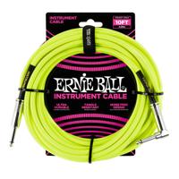 Ernie Ball 6080 Braided Instrument Cable, 3 meter, Neon Yellow - thumbnail