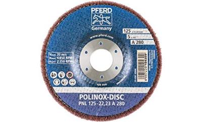 PFERD TOOLS 44692263 Polinox vliesslijpschijf PNL Ø 125 mm asgat-Ø 22,23 mm A 280 voor fijnslijpen & finish 125 mm 5 stuk(s) PFERD TOOLS 44692263 Polinox vliesslijpschijf PNL Ø 125 mm asgat-Ø 22,23 mm A 280 voor fijnslijpen & finish 125 mm 5 stuk(s)