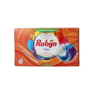 Robijn Wasmiddel color pods 15 Stuks Robijn Wasmiddel color pods 15 Stuks