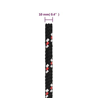 VidaXL Boot touw 10 mm 25 m polypropyleen zwart