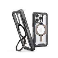 Urban Armor Gear Plasma XTE MagSafe Kickstand Case Backcover Apple iPhone 16 Pro Grijs, Transparant, Titaan MagSafe compatible - thumbnail