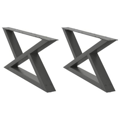 Salontafelpoten 2 st 70x(30-31,3) cm staal antraciet