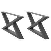 Salontafelpoten 2 st 70x(30-31,3) cm staal antraciet - thumbnail
