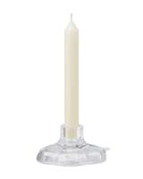 HEMA Kandelaar 9.7x5cm glas transparant bloem (transparant) - thumbnail