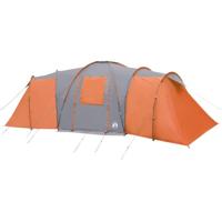 Tent 12-persoons 840x720x200 cm 185T taft grijs en oranje - thumbnail
