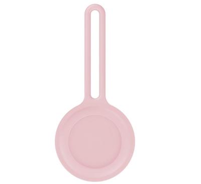 Casecentive volledig siliconen sleutelhanger AirTag case roze