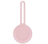 Casecentive volledig siliconen sleutelhanger AirTag case roze - thumbnail