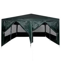 Partytent met 8 zijwanden groen 4x4 m PE - thumbnail