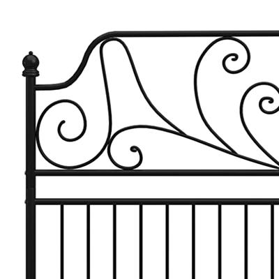 Bedframe metaal zwart 140x200 cm