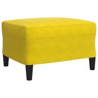 3-delige Loungeset met kussens en bolsters fluweel geel - thumbnail