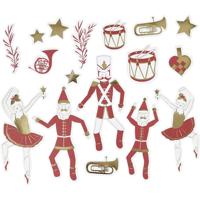 Vivi Gade Labels, afm 2,2x12,5 cm, goud, rood, wit, 57 stuk/ 1 doos - thumbnail