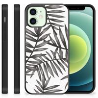iPhone 12 Mini Skin Case Leaves Grey - thumbnail