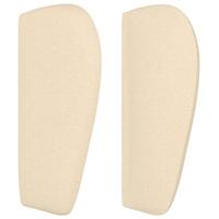 Hoofdbord met randen 183x23x78/88 cm stof crèmekleurig - thumbnail