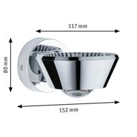 Paulmann Sabik 70947 LED-wandlamp voor badkamer 9 W Warmwit Chroom (glanzend) - thumbnail