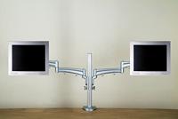 VALUE LCD dubbelarmige tafelsteun, 4 scharnieren, afzonderlijk in hoogte verstelbaar - thumbnail
