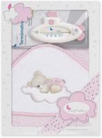 Interbaby Badaccessoires Cloud 100 Cm Katoen Roze 2-delig - thumbnail