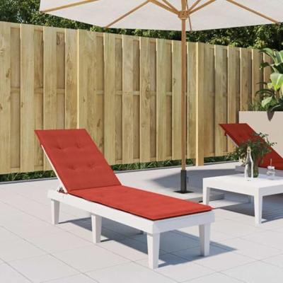 VidaXL Terrasstoelkussen (75+105)x50x3 cm stof gemêleerd rood