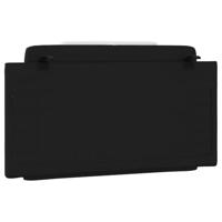 Hoofdbordkussen 100 cm kunstleer zwart en wit - thumbnail