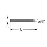 KS Tools 1610028 Plat vijlenblad, vorm B, 350 mm, kieb1 Lengte 350 mm 1 stuk(s) - thumbnail