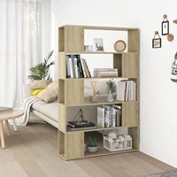 Boekenkast/kamerscherm 100x24x155 cm bewerkt hout sonoma eiken - thumbnail