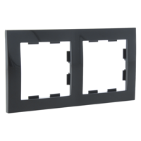 Q-Link S2 Afdekraam | Inbouw | 2-voudig | Antraciet - 66.083.22 - thumbnail