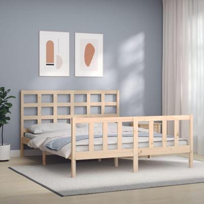 Bedframe zonder matras massief grenenhout 160x200 cm