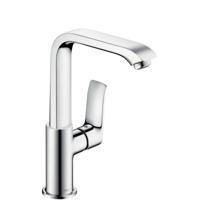 Hansgrohe Metris wastafelkraan met hoge draaibare uitloop met waste chroom 31087000 - thumbnail
