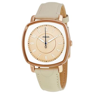 Horlogeband Fossil ES3997 Leder Beige 18mm Horlogeband Fossil ES3997 Leder Beige 18mm