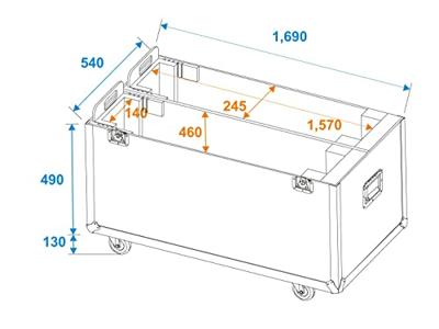 Roadinger Flightcase 2x LCD ZL65 voor 2 LCD schermen tot 65" - thumbnail