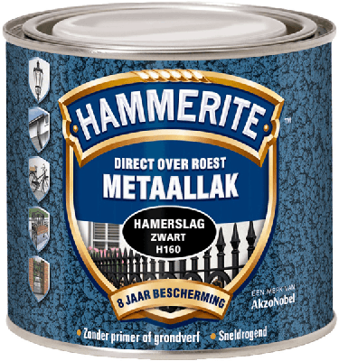 Hammerite Metaallak Hamerslag | Rood | H140 | 250ml - 5093545