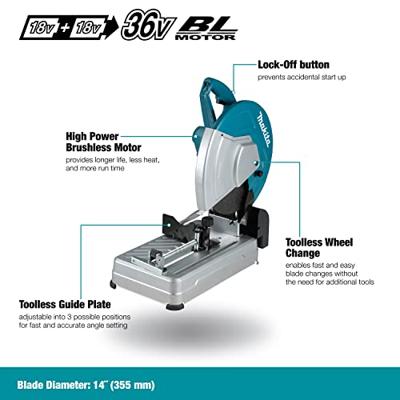 Makita DLW140Z Accu Afkort Slijpmachine 2x18V Basic Body - thumbnail