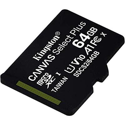 Micro SD kaart met adapter Kingston Canvas Select Plus 64GB 64 GB - thumbnail