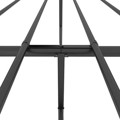 Bedframe met hoofd- en voeteneinde metaal zwart 200x200 cm - thumbnail