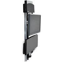Ergotron LX Wall Mount System Small CPU Holder Monitor-wandbeugel 1-voudig 25,4 cm (10) - 81,3 cm (32) Aluminium In hoogte verstelbaar, Kantelbaar, Zwenkbaar,